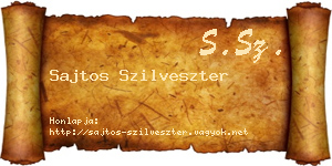 Sajtos Szilveszter névjegykártya