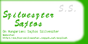 szilveszter sajtos business card